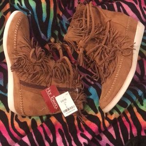 Velvet Booties with tassels!!